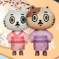 52toys盲盒系列综合系列干支猫和服系列